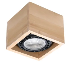 Deckenspot QUATRO 1 Holz Natur - 1x GU10 / ES111 - max. 40W - exkl. LED's