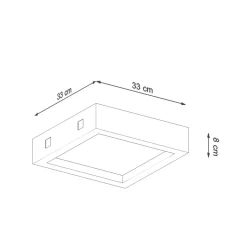 Deckenspot RIZA Beton - inkl. LED - 18W - 3000K Warmweiß - 1600Lm