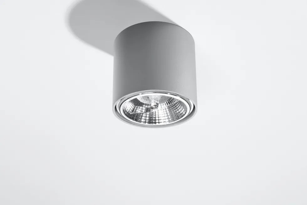 Deckenspot TIUBE Grau - 1x GU10 / ES111 Fassung - max. 40W - exkl. LED's
