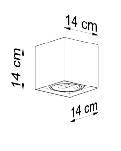 Deckenspot VALDE Beton - 1x GU10 Fassung - max. 40W - exkl. LED's
