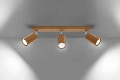 Deckenspot ZEKE 3 Eiche - 3x GU10 Fassung - max. 3x40W - exkl. LED's
