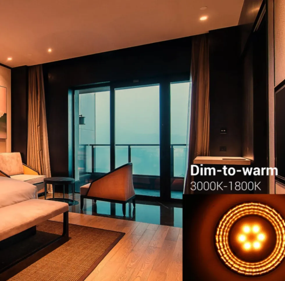 Dimmbarer LED-Spot GU10 PAR16 - Weiß - 4,9W 355Lm - DTW 2200K-2700K Dim To Warm | UGR15 - Dimtone Dimmbar - CRI95 Beste Farbwiedergabe - Ersetzt 30W