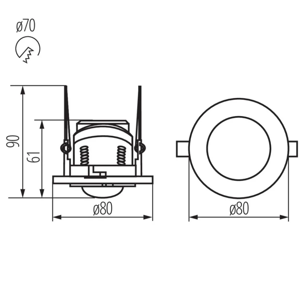 Einbau Bewegungssensor 360° - IP20 - PIR Infrarot Bewegungsmelder - 230V max. 800W - schwenkbar - Weiß
