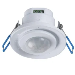 Einbau Bewegungssensor 360° - IP20 - PIR Infrarot Bewegungsmelder - 230V max. 800W - schwenkbar - Weiß