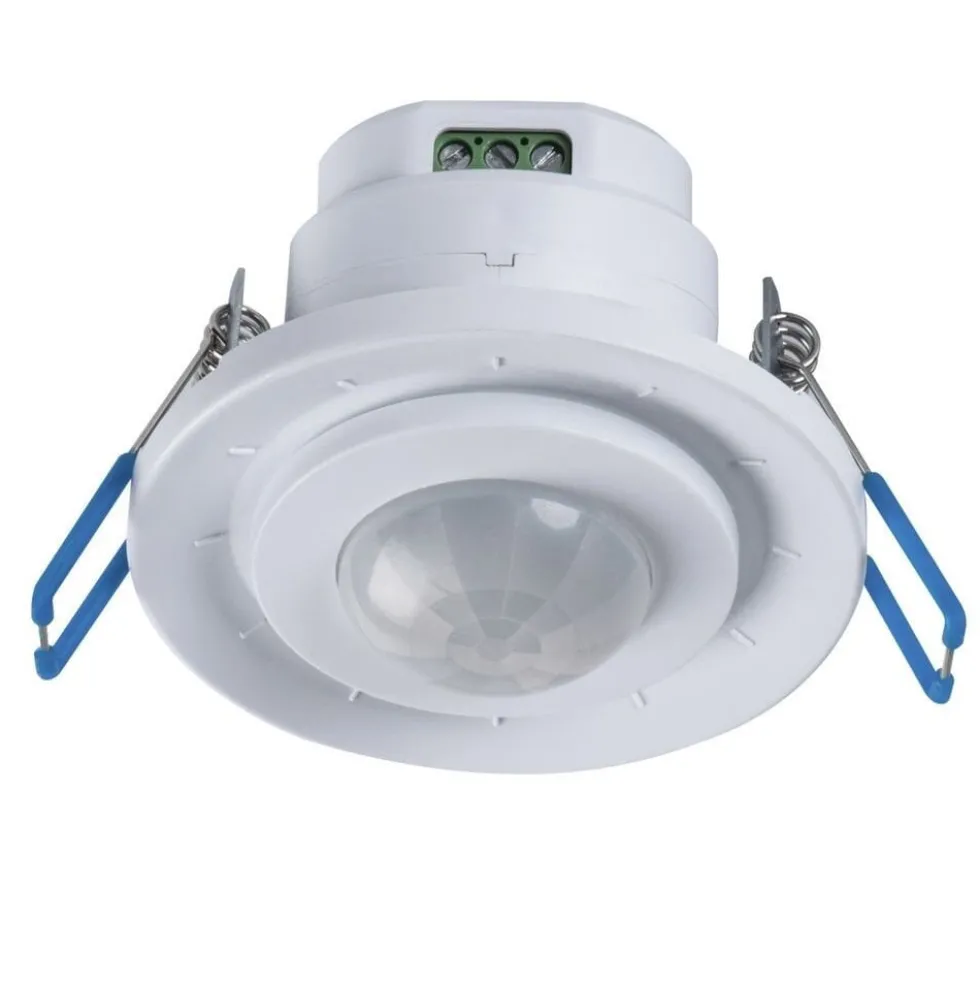 Einbau Bewegungssensor 360° - IP20 - PIR Infrarot Bewegungsmelder - 230V max. 800W - schwenkbar - Weiß