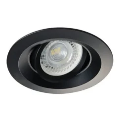 Einbaurahmen Colie Mattschwarz - Sägegröße 75mm - vertieft - exkl. LED Spot