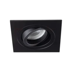 Einbaurahmen Premium Schwarz - Sägegröße 74-80mm Außengröße 90x90mm - exkl. LED Spot