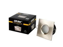 Einbaurahmen - Satin Nickel - Sägegröße - 73mm - exkl. LED Spot
