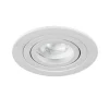 Einbaurahmen Weiß rund - schwenkbar - Sägegröße 80mm - Außengröße 92mm - exkl. LED Spot