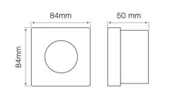 Einbaurahmen - Weiß - Sägegröße - 73mm - exkl. LED Spot