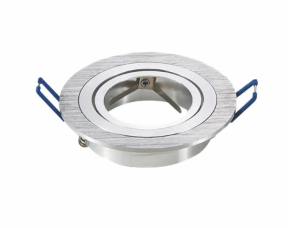 Einbauring Ø 75 mm – schwenkbar – GU10/MR16 – Aluminium Silber