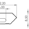 Endkappe für Aluminiumprofile - Schwarz