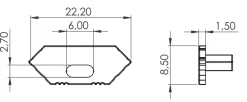 Endkappe für Aluminiumprofile - Schwarz