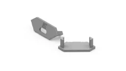 Endkappe für Aluminiumprofile - Silber