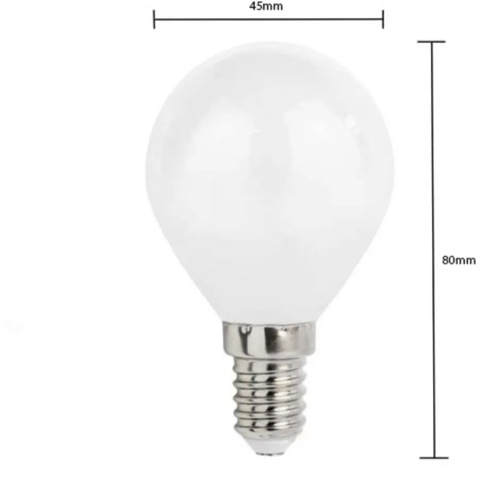 10er Pack - E14 LED Lampen - Typ G45 - 4,9W 470lm - Lichtfarbe optional