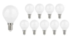 10er Pack - E14 LED Lampen - Typ G45 - 4,9W 470lm - Lichtfarbe optional