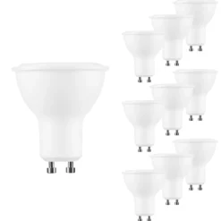 10er Pack - GU10 LED Spots - 6W entspricht 45W - Lichtfarbe optional