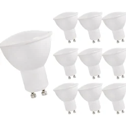 10er Pack - LED GU10 Spot - 1.5W - 3000K - Kunststoffgehäuse - entspricht 22W