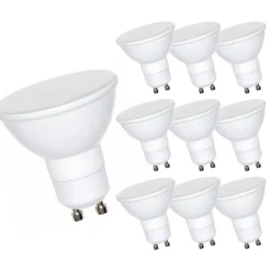 10er Pack - LED GU10 Strahler 6W 2700K Warmweiß entspricht 45W