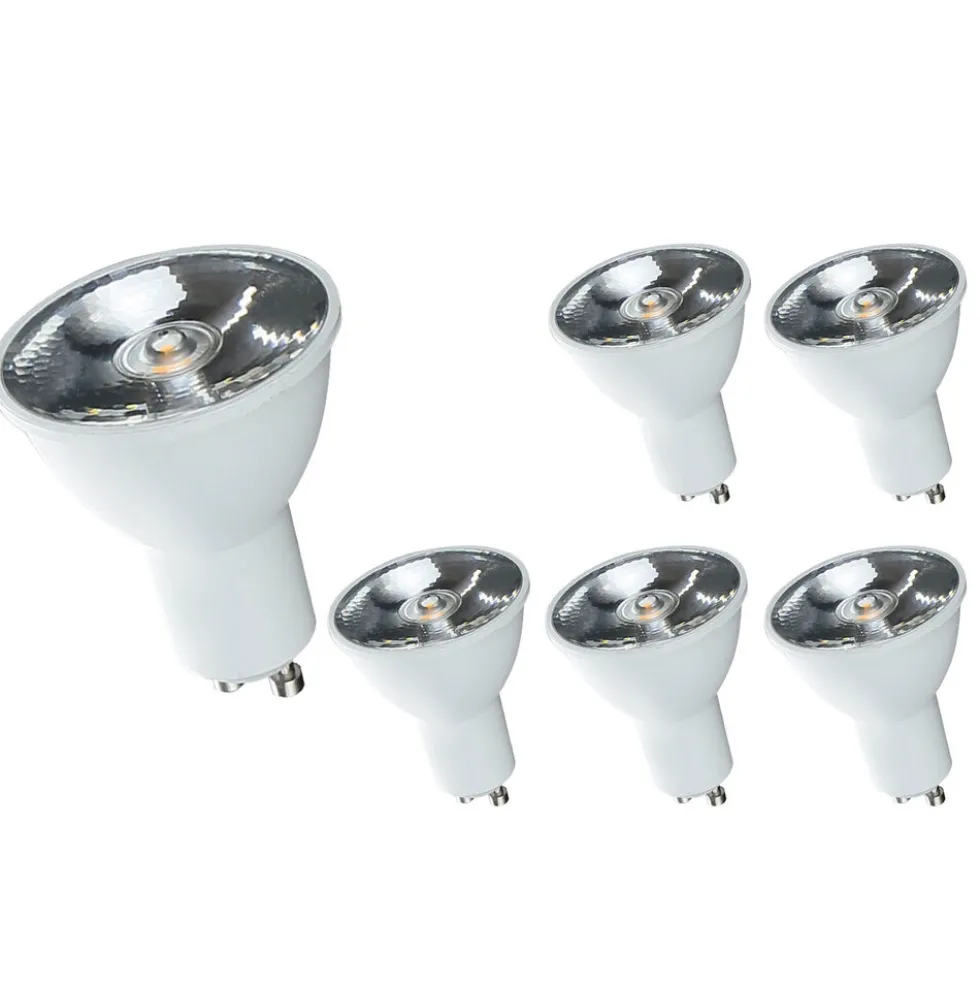 6er Pack - LED Spot GU10 - 6W entspricht 40W - 3000K Warmweiß - 10° Abstrahlwinkel