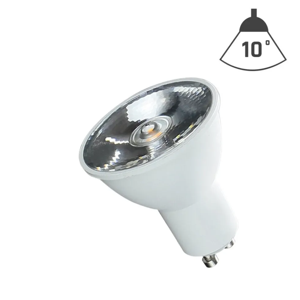 6er Pack - LED Spot GU10 - 6W entspricht 40W - 6000K Tageslichtweiß - 10° Abstrahlwinkel