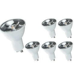 6er Pack - LED Spot GU10 - 6W entspricht 40W - 6000K Tageslichtweiß - 10° Abstrahlwinkel