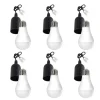6er Vorteilspack E27 Baufassung für Umzüge mit Lüsterklemme - inkl. 6x LED Lampe E27 - A60 - 9W 3000K Warmweiß