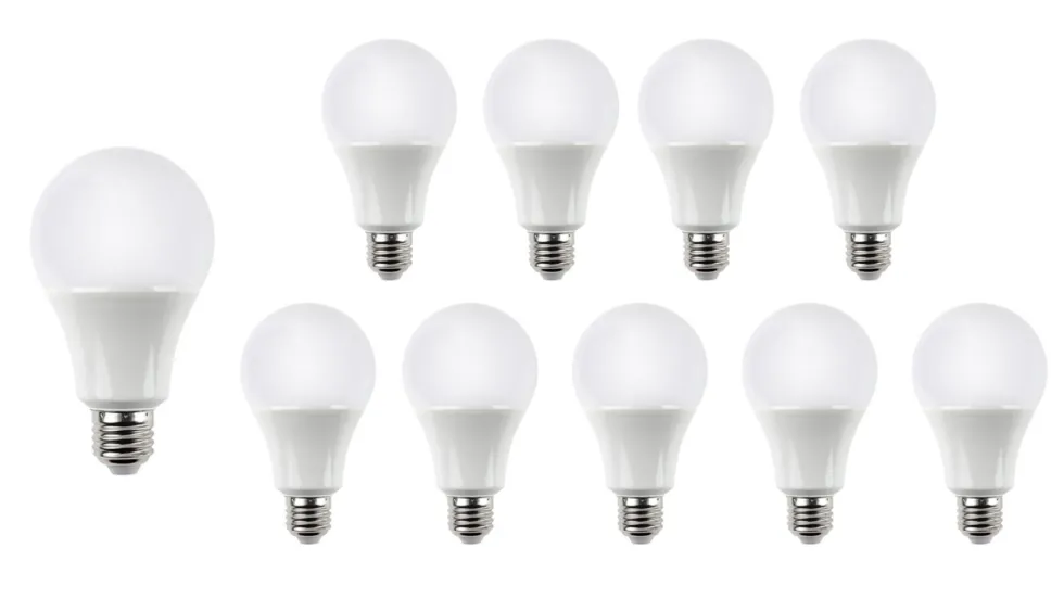 10er Vorteilspack - E27 LED Lampen - Type A60 - 11,5W entspricht 75-100W - Lichtfarbe optional