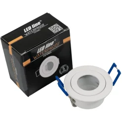 GU11 / MR11 Spot Einbaurahmen 45 mm - Außengröße 55 mm - Weiß - rund - wasserdicht IP44