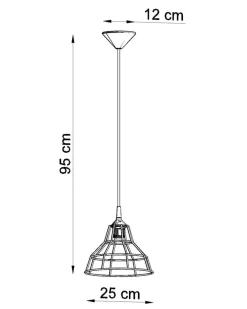 Hängeleuchte ANATA Schwarz - 1x E27 Fassung - max. 60W - exkl. LED's
