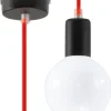 Hängeleuchte EDISON Rot - 1x E27 Fassung - max. 60W - exkl. LED's