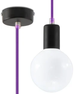 Hängeleuchte EDISON Violett - 1x E27 Fassung - max. 60W - exkl. LED's