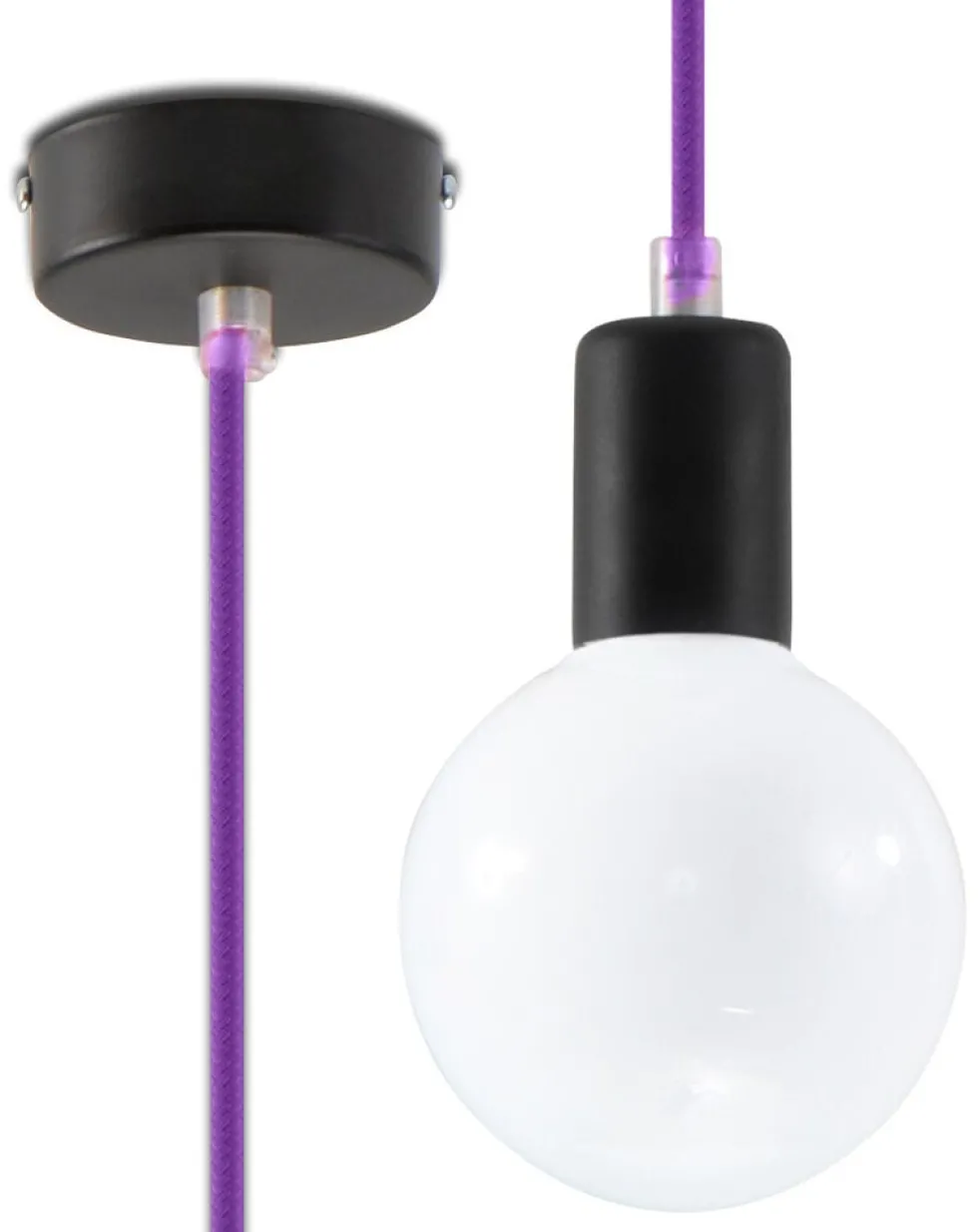 Hängeleuchte EDISON Violett - 1x E27 Fassung - max. 60W - exkl. LED's