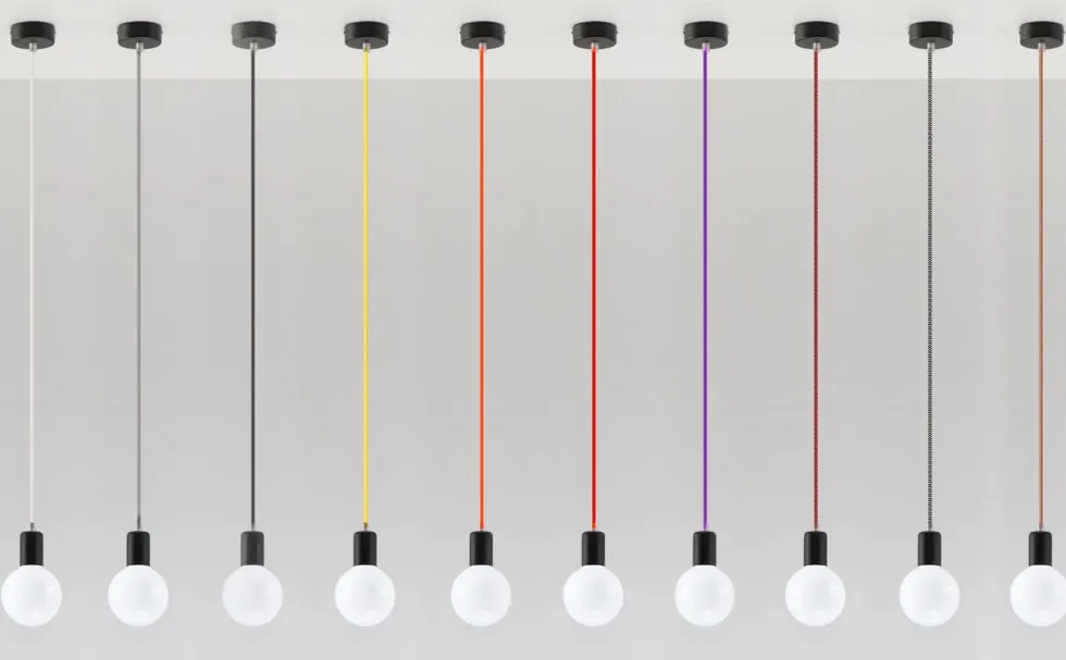 Hängeleuchte EDISON Violett - 1x E27 Fassung - max. 60W - exkl. LED's