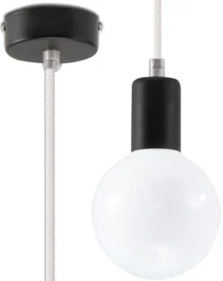 Hängeleuchte EDISON Weiß - 1x E27 Fassung - max. 60W - exkl. LED's