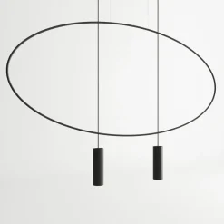 Hängeleuchte HOLAR 2 Schwarz - 2x GU10 Fassung - max. 2x40W - exkl. LED's