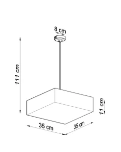 Hängeleuchte HORUS 35 Schwarz - 2x E27 Fassung - max. 2x60W - exkl. LED's