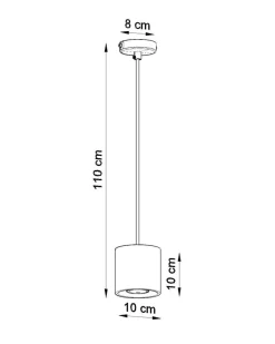 Hängeleuchte ORBIS 1 Grau - 1x GU10 Fassung - max. 40W - exkl. LED's