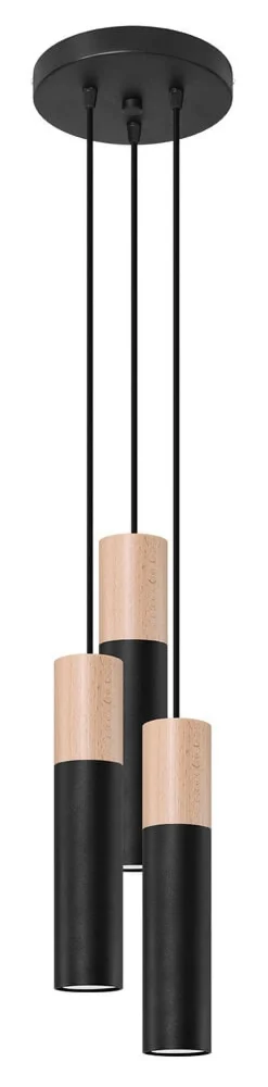 Hängeleuchte PABLO 3P Schwarz - 3x G9 Fassung - max. 3x40W - exkl. LED's