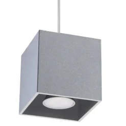 Hängeleuchte QUAD 1 Grau - 1x GU10 Fassung - max. 40W - exkl. LED's