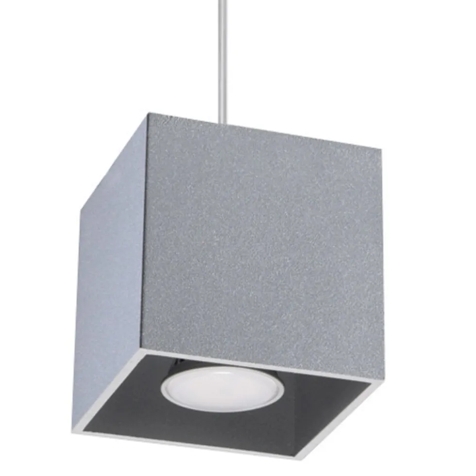 Hängeleuchte QUAD 1 Grau - 1x GU10 Fassung - max. 40W - exkl. LED's