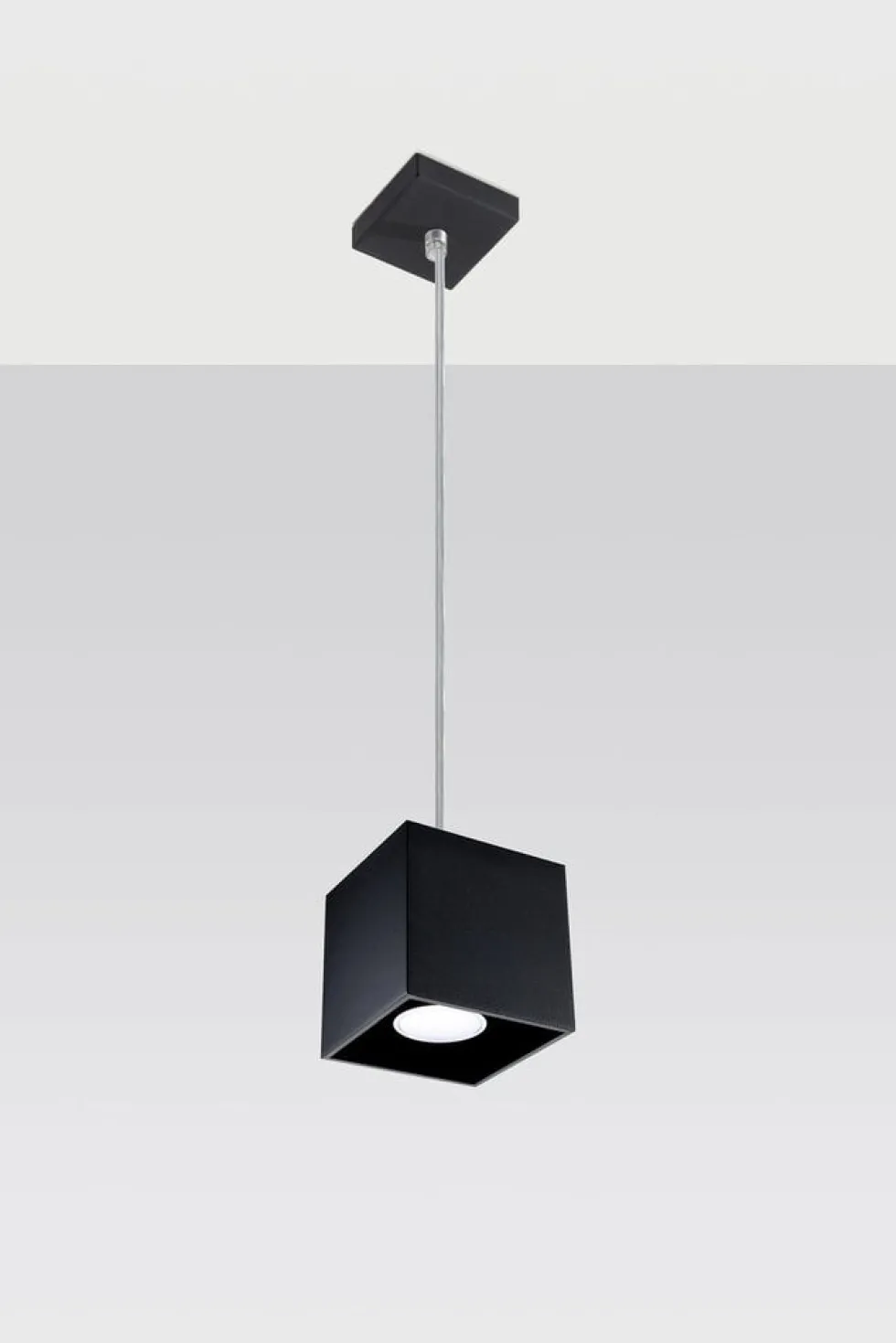 Hängeleuchte QUAD 1 Schwarz - 1x GU10 Fassung - max. 40W - exkl. LED's