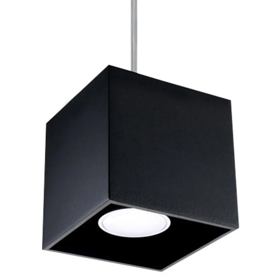Hängeleuchte QUAD 1 Schwarz - 1x GU10 Fassung - max. 40W - exkl. LED's