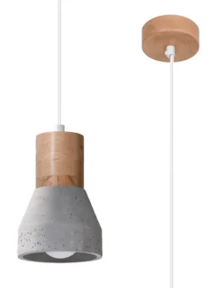 Hängeleuchte QUBIC Grau - 1x E27 Fassung - max. 60W - exkl. LED's