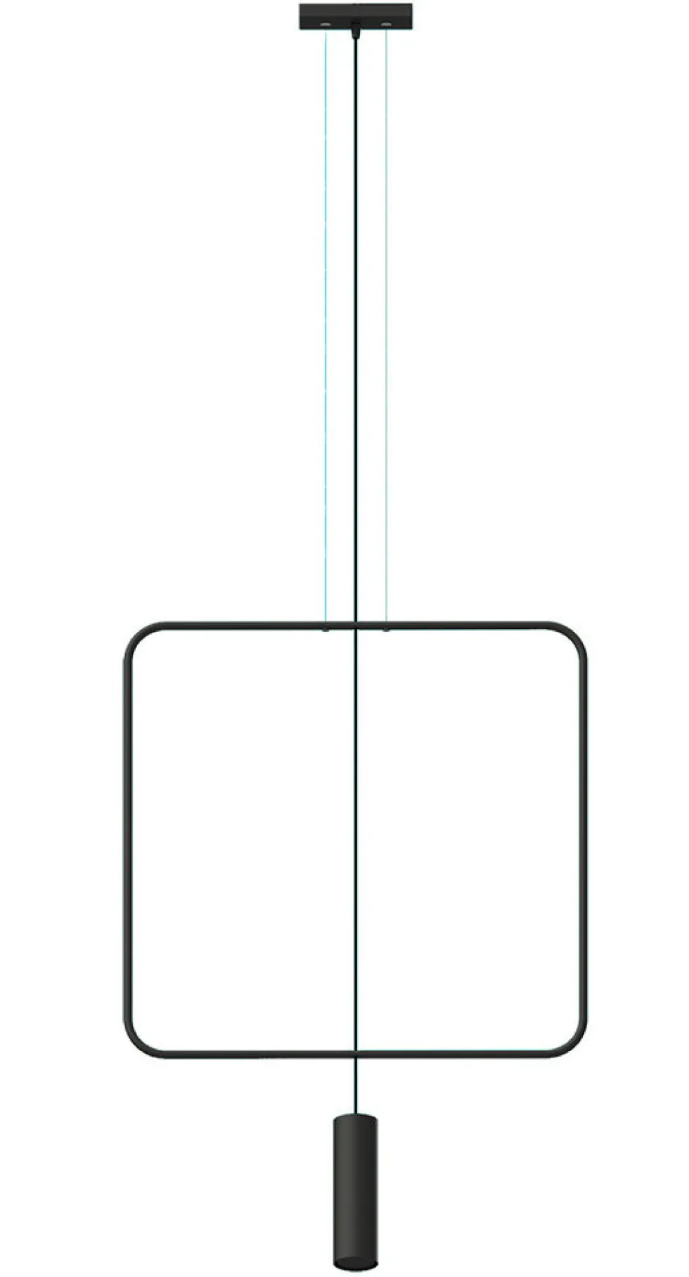 Hängeleuchte RANA 1 Schwarz - 1x GU10 Fassung - max. 40W - exkl. LED's