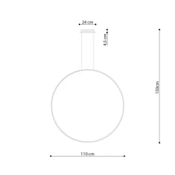 Hängeleuchte RIO 110 Weiß - 70W - 7820Lm - 3000K Warmweiß