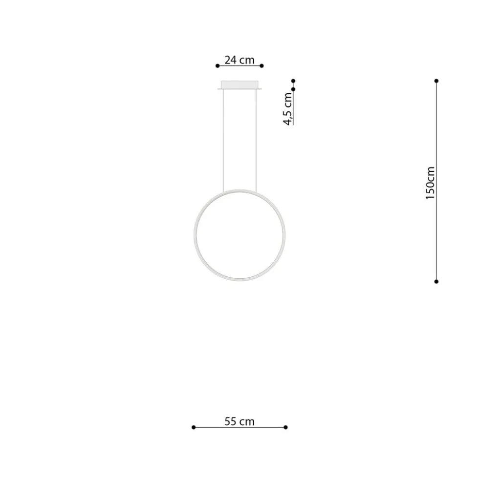 Hängeleuchte RIO 55 Weiß - 30W - 3870Lm - 3000K Warmweiß