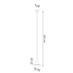 Hängeleuchte TALEJA 1 Weiß - 1x E27 Fassung - max. 60W - exkl. LED's