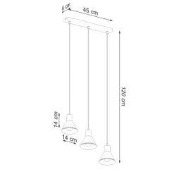 Hängeleuchte TALEJA 3 Weiß - 3x E27 Fassung - max. 3x60W - exkl. LED's