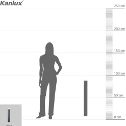 Kanlux Varda 80 Wegeleuchte E27 - IP44 Anthrazit E27/20W/230V